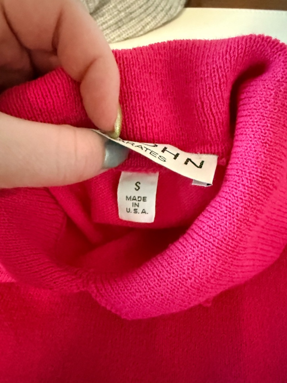 St John Miami Pink Flamingo Collared Sweater Vintage Top Long Sleeve Small - Picture 5 of 6